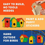 15 Pack Wooden Birdhouses to Paint, DIY Craft Kits for Kids