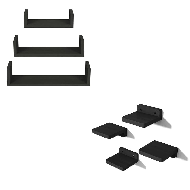 U Shelves Set Of 3 And Small Floating Shelves Set Of 4