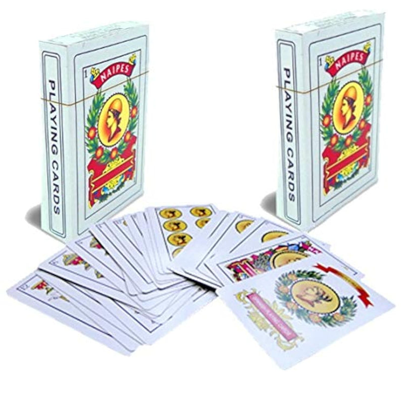 Spanish Playing Cards 2 Full Decks With 50 Cards Smooth Plastic Coated Card