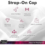 Strap Cap Wand Harness For Dildos, Black, (Ae137)