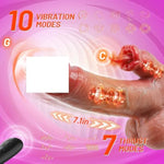 Realistic Thrusting Dildo Licking Vibrator Sex Toys, 4 In 1 Female Sex Toy With 7 Thrusting & 10 Vibrating & Heating Modes, 9.1" Big Silicone Dildos With Suction Cup Adult Toys Anal Toy For Women