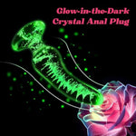 Crystal Glass Anal Butt Plug - Finger-Like Glass Dildo Sex Toy, Glow In The Dark Anal Beads Training Plug Prostate Massager, Adult Masturbation Toys For Men Women Gay Lesbian And Couples Pleasure