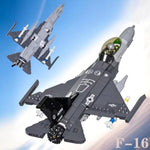 F16 Fighter Jet Model, Military Plane Building Blocks Set (521 Pieces) For Army Airplane Lovers, Kids (8+Years) And Adults