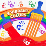8 Color Washable Finger Paint Set for Kids, 8 oz Non-Toxic Large Bottles