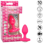 Cheeky Gems Medium Rechargeable Vibrating Probe Anal Butt Plug Vibrator - Pink - Se-0443-10-3