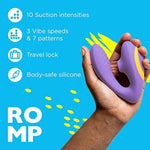 ROMP Reverb Dual Stimulation Pleasure Air Rabbit Vibrator & Juke Quiet Vibrating Cock Ring - Adult Sex Toys Bundle