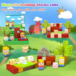 Magnetic Blocks,49Pcs Magnetic Cubes Portable Building Blocks With Metal Storage Box,Stem Toys For Kids.Stocking Stuffers&Christmas Gifts For Boys&Girls Age 4-8