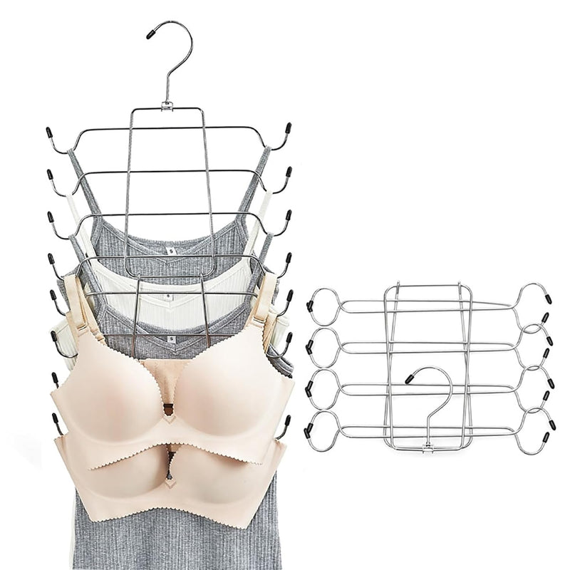 Multilayer Hangers,Hanger Organizer Metal,Bras Tank Top Hangers,Foldable,Used Fo