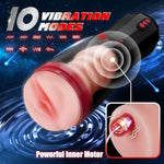 Automatic Male Masturbator Cup With Real Pussy, Pocket Pussy Stroker With 5 Thrusting&10 Vibration, Hands Free Male Sex Toy Adult Toys For Men