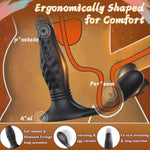Thrusting & Vibrating Anal Plug - Prostate Massager Virating Butt Plug Anal Toys, Remote Control Adult Toys With 12 Vibration & 3 Thrusting Modes, Prostate Vibrator Male Sex Toys For Men And Women