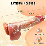 Realistic Squirting Dildo For Women - 8.3'' Soft Silicone Ejaculating Dildos With Strong Suction Cup For Anal Play Douche, G-Spot Anal Prostate Adult Sex Toys For Women Men Couple Pleasure