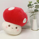 Cute Mushroom Plush Toy, Red 3D Soft Mushroom Plushie Hugging Pillow Gift For Girls Kids Home Decor Christmas Birthday 25Cm