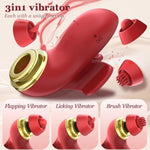 Adult Sex Toys Vibrator 3 In 1 Mini Vibrator Women Finger Vibrators,3 Interchangeable Heads, 10 Vibrations Modes Adult Toys Silicone Clitoral Dildo Stimulator Couples Adult Sex Toys & Games For Women