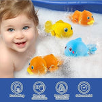 Bath Toys For Toddlers, Magnetic Fishing Games Kids Bathtub Toys, Mold Free Wind-Up Toys Swimming Fish Duck Whale Floating Water Toys For Kids Baby Infant