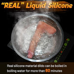 9 Inch Realistic Dildo Feels Like Skin, With Huge Strong Suction Cup Dildos For Hands-Free Play, Soft Liquid Silicone Anal Adult Sex Toys For Men And Women Pleasure (Flesh)