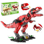 Dinosaur Building Blocks Toys For Kids Ages 6-14 | Stem Building Block Set, Christmas Birthday Gift For Boys Ages 6-8 7-9 8-14 (Red)
