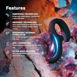 Enigma Double Sonic Female Triple Stimulation Massager With Bluetooth App, 8 Pleasure Settings And 2 Extra Modes, Rabbit Sex Toy, Vaginal Vibrators (Black)