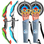 Bow And Arrow Set For Kids - Archery Toy Set - Led Light Up With Suction Cup Arrows, Target & Quiver, Indoor And Outdoor Toys For Children Boys Girls