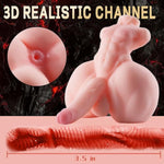 Mini Sex Doll Small Male Sex Doll With Realistic Torso Dildo, 1.65Lb Gay Sex Toy Pocket Pussy With Big Ass And 3D Anal Channel, Male Masturbator Stroker Muscle Male Torso Sex Doll For Men Gay Adult