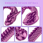 17 Inch Double Dildo Realistic Dragon Double Ended Dildo Soft And Flexible With Dragon Scales Adult Sex Toys For Women/Men/Lesbian Purple