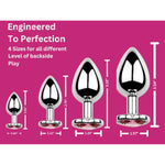 4-Piece Pink Stainless Steel Anal Plug Set – Smooth, Polished Metal In Xs, S, M, And L – Comfortable Tapered Design With Flared Base For Safety