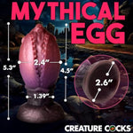 Dragon Hatch Silicone Egg For Men, Women, & Couples. Squishy, Thick And Textured Fantasy Large Egg Plug. Harness Compatible, Wide Base. 1 Piece. Purple.