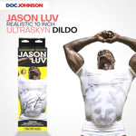 Doc Johnson Signature Series - Jason Luv - 10 Inch Realistic ULTRASKYN Dildo with Removable Vac-U-Lock Suction Cup - F-Machine & Harness Compatible - for Adults Only, Chocolate