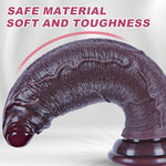 3.2 Inch Diameter Ultra-Thick Giant Realistic Dildo, 13 Inch Huge Foreskin Wide Dildo,Black Dual Density Silicone with Strong Suction Cup, XXL Long Uncut Penis for Anal Fat Toy for Experienced Users