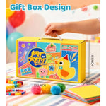 Pipe Cleaners Craft Kit with Pom Poms, Felt Sheets, and Pony Beads for Arts and Crafts DIY Projects