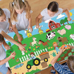 Giant Farm Animal Coloring Tablecloth, Jumbo Coloring Poster for Kids & Parties