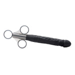 Silicone Penis Shaped Lube Shooter, Black