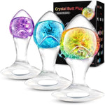 3Pcs Luxury Crystal Butt Plug Set, Liquid Silicone Anal Plug, Small, Medium, Large Sizes, O-Base For Safety, Comfortable Prostate Massager, Perfect For Beginners And Advanced Users, Ideal Gift
