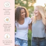 Organic 78 PC Tween & Teen Period Kit. Certified Organic Cotton -Includes 30 DayPads, 15 Regular TeenPads, 15 OvernightPads, 15 Natural Feminine Wipes, A Pre-Stocked to-Go Period Kit & More!