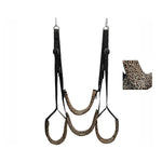 Leopard Print Fitness Door Swing For Couples - Adjustable Sex Swing Indoor Portable Swing (300Lbs) (Gold)
