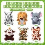 39 Pcs Mini Safari Stuffed Animals Set Adopt An Animal Favors 18 Small Jungle Forest Animal Plush Toys 18 Kraft Paper Boxes Acrylic Sign Plastic Basket For Birthday Supplies Gifts