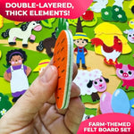 Farm Felt Board For Toddlers 61 Pcs - Double-Thick Felt Board Story Set With Large 39?27,7 In. Durable Wall Activity Panel - Ideal For Storytelling Indoor Toddler Activities And Classroom