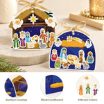 24 Sets Christmas Nativity Scene Craft Kit with Stickers & Suncatchers