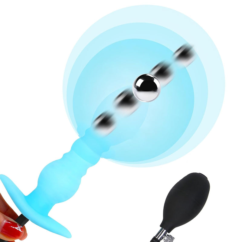 Inflatable Buttplug, Inflatable But Plug With Anal Pump Expanding Butt Plug Inflatable Dilator Dildos Large Buttplug Huge Big Butt Plugs Silicone Inflatable Sex Toys Anal Toy Trainer For Men Women