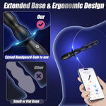 Anal Beads Prostate Massager - Anal Vibrator Beginner-Friendly 10 Vibrating Butt Plug with APP Control, Flexible Soft Silicone Anal Toys Male Sex Toys for Men Women Couples Waterproof