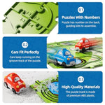 Toddler Toys Gifts For 2 3 4 5 Year Old Boys, 56Pcs Jigsaw Puzzle Race Track Car Set For Kids Boys Toddlers 1-3 2-4 3-5 4-6, Puzzle Tracks Car Toys Gifts For 2 3 4 5 Year Old Boy Kid