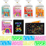 Rainbow Scratch Art Notebook Set, 57 Piece Pack