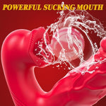 Thrusting Dildo Vibrator,Adult Sex Toys For Women 4In1 Wearable G Spot Vibrator Rose Sex Toy,Clitoral Tongue Stimulator With 9 Thrusting 9 Sucking Modes,Couples Sex Toy Sexual Pleasure Tools For Women