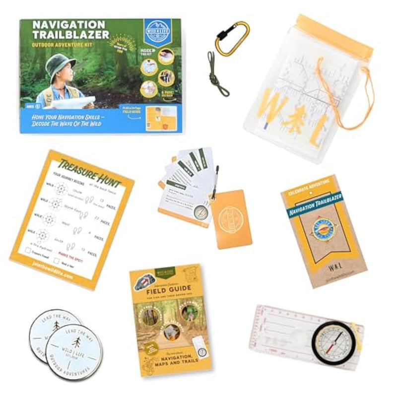 Navigation Trailblazer Outdoor Adventure Kit For Kids Ages 8+ | Compass, Map & Ranger Beads Set | Hands-On Wayfinding & Exploration Skills | Stem Learning Activity Gift For Outdoor Play & Travel