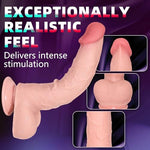 9.65-Inch Realistic Dildo with Movable Foreskin and Detachable Suction Cup