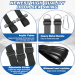 Door Sex Swing For Couples- Soft Plush Leather Bondage Sling With Adjustable Straps, Hanging Handcuffs & Leg Restraints Adult Toys For Couple