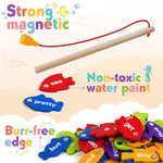 Wooden Magnetic Sight Word Fishing Game, Sight Word Educational Toy For Age Of 3,4,5,6 Year Old Kids, Boys & Girls,Homeschool,Visual, Tactile And Auditory Learning