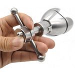 Opening Lotus Shape Anal Plug, Heavy Duty Stainless Steel Anal Trainer Butt Adjustable Expander With Lock&Key Metal Anal Plug Massager