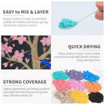 Washable Chalk Paint Kit for Kids - 10 Non-Toxic Colors Outdoor Art Play