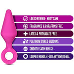 Candy Rimmer - Platinum Cured Puria Silicone Anal Plug Beginner Training Kit - 3 Sizes - Ultrasilk Smooth Butt Plugs - Anal Play Sex Toy For Couples - Pink