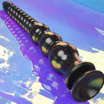 12.4 Inch Anal Beads Trainer With Suction Cup Black Butt Plug Cone Anal Stretcher Prostate Massager Dilator Sex Toy For Women Men Masturbation